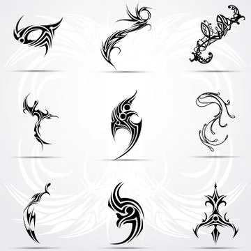 Set of elements for design on white Stock Illustration