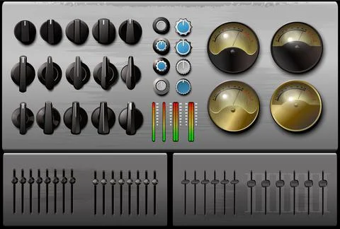 A set of elements for the equalizer. Vector. Stock Illustration