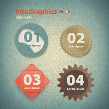 Set of elements for infographics in the form paper elements Stock-Illustration