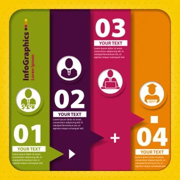Set of elements for infographics in the form of ribbons Stock-Illustration