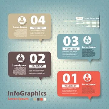 Set of elements for infographics in the form speech baloons Illustrazione stock