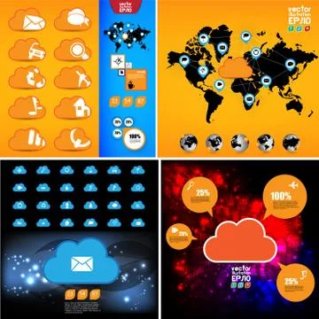 Set elements of infographics Stock Illustration