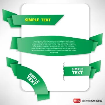 Set of elements of origami Illustrazione stock