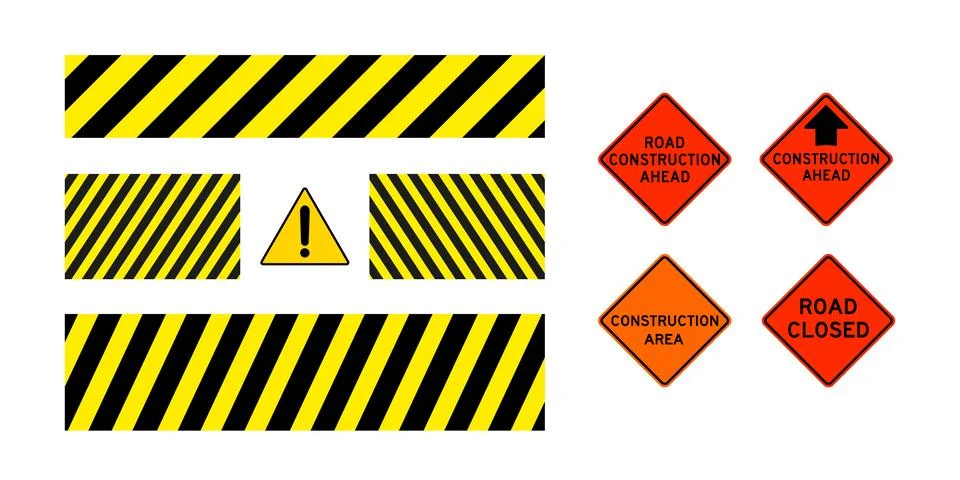 Set of elements of road marking Illustrazione stock