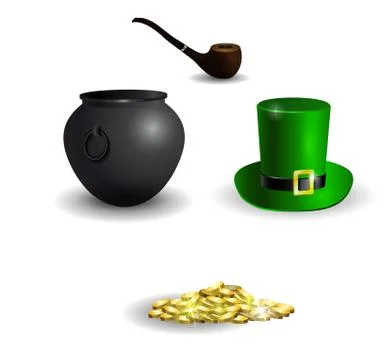 Set of elements for St Patrick s Day Stock Illustration