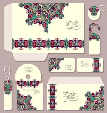 Set of elements for stylish bussiness equipments Stockillustratie