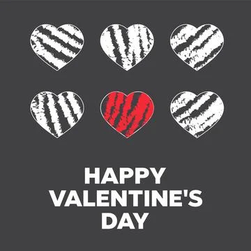 Set of elements for Valentines Day hearts and arrows, clouds and love. Valent 스톡 일러스트