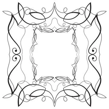 Set of elements vintage frame Stock Illustration