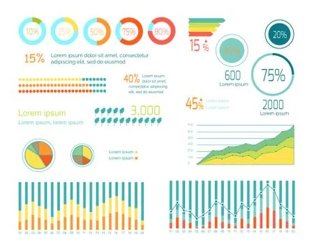 Set of Elements for Wind Infographics. Vector Stockillustratie