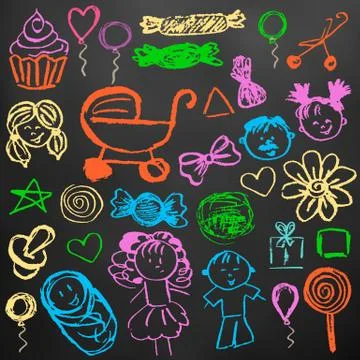 Set of elements for your creativity Illustrazione stock