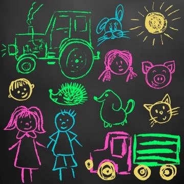 Set of elements for your creativity Stock Illustration