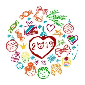 Set of elements for your creativity Stock Illustration