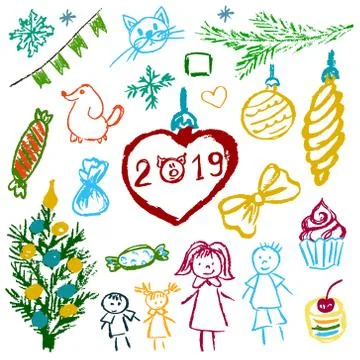 Set of elements for your creativity Stock Illustration