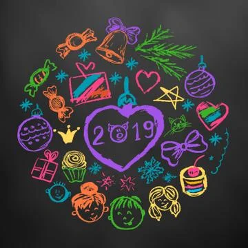 Set of elements for your creativity Stock Illustration