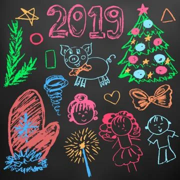 Set of elements for your creativity Stock Illustration