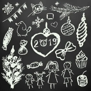 Set of elements for your creativity Stock Illustration