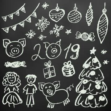 Set of elements for your creativity 库存插图