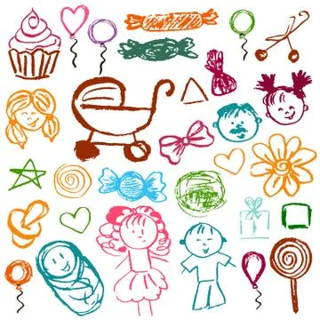 Set of elements for your creativity Illustrazione stock