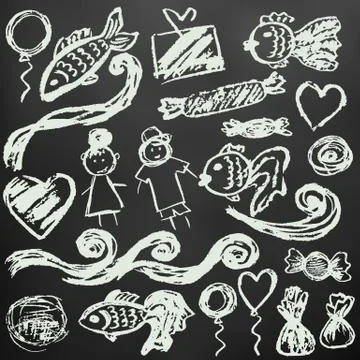Set of elements for your creativity 스톡 일러스트