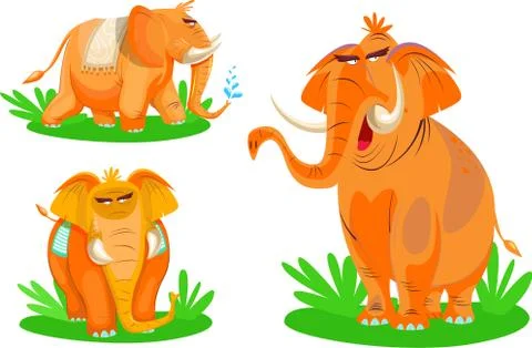 Set of elephant vector illustration Design Stock Illustration