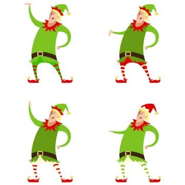 Set of elves Stock Illustration