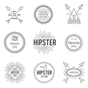 Set of emblem Stock Illustration