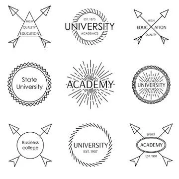 Set of emblem Stock Illustration