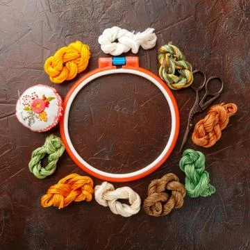 Set for embroidery Stock Photos