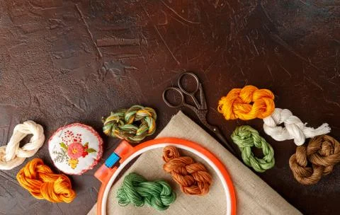 Set for embroidery Stock Photos