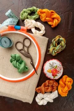 Set for embroidery Stock Photos