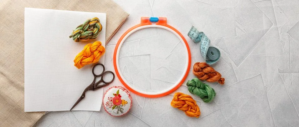 Set for embroidery Stock Photos