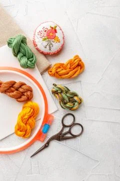 Set for embroidery Stock Photos
