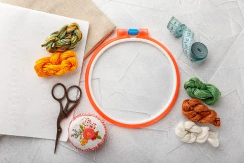 Set for embroidery Stock Photos