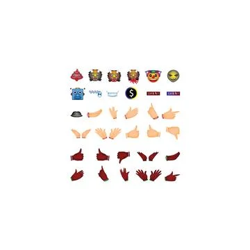 Set of emoji  with icon vector design Stock Illustration