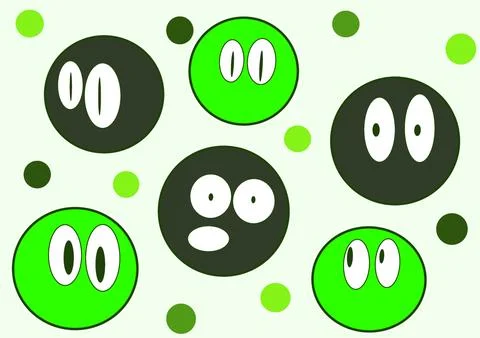Set of emoticons, different emotions Stock Illustration