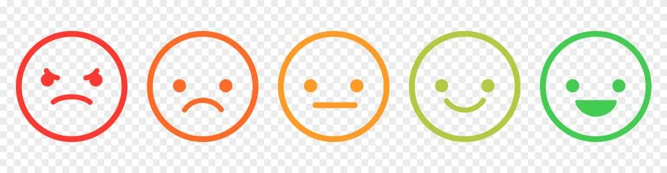 Set of emoticons with different moods Stock Illustration