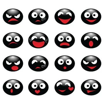 Set of emoticons Stock Illustration