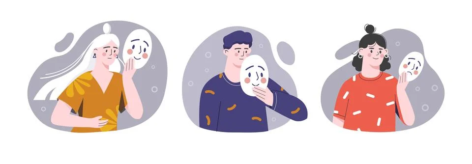 Set of emotion Stock Illustration