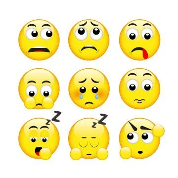 Set of Emotions Stock Illustration