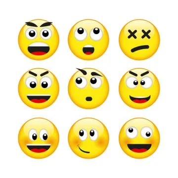 Set of Emotions Stock Illustration