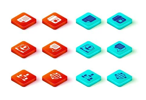 Set Employee hierarchy, Global technology, Telephone 24 hours support, Spee.. 스톡 일러스트