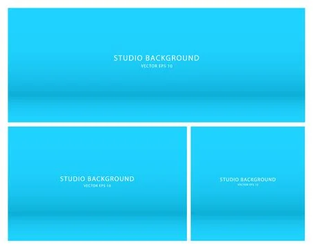 A set of empty blue backgrounds for presentations of cosmetic products for sale Illustrazione stock