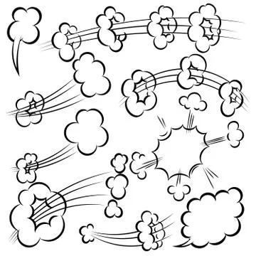 Set of empty comic speech bubbles. Design element for poster, card, banner, f Stock Illustration