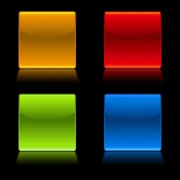 Set of empty glossy buttons Stock-Illustration