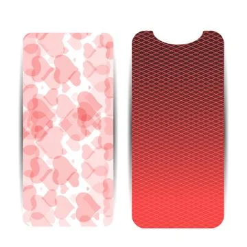 Set of empty greeting card with case for Happy Woman's Day and insert on the  Stock Illustration