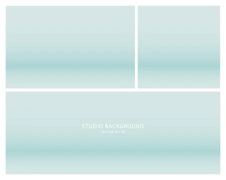 A set of empty light green backgrounds for presentations of cosmetic products Illustrazione stock