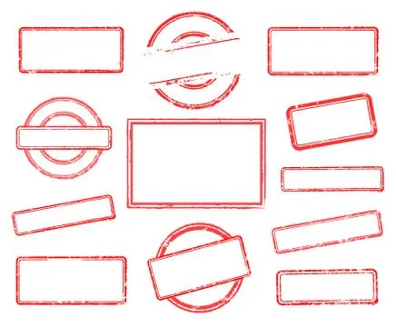 Set of empty rubber stamps イラスト素材