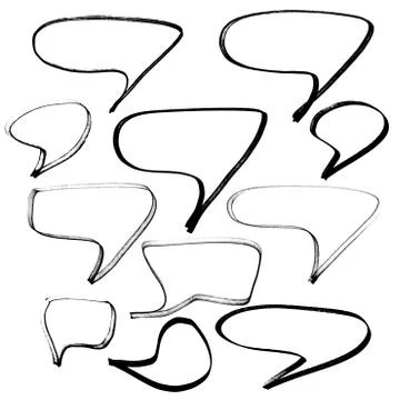 Set of empty speech bubbles Stock Illustration