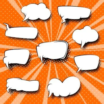 Set of Empty Speech Bubbles for a Quote Illustrazione stock