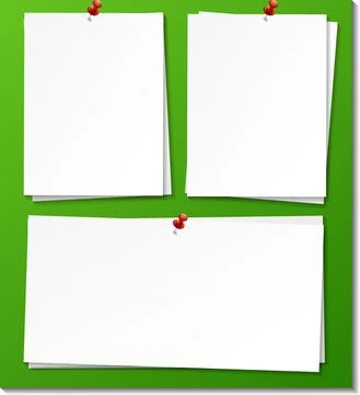 Set of empty sticky note paper template Illustrazione stock